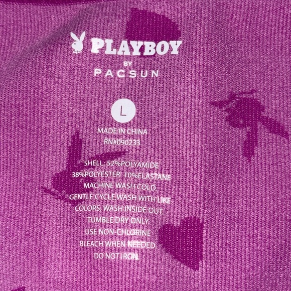 PLAYBOY Purple Graphic Crop Top - Picture 4 of 4